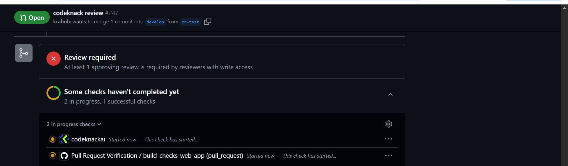 Pull Request with CodeKnack Integration